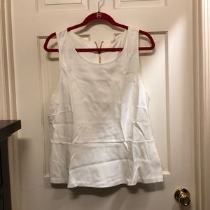 Super cute white peplum top